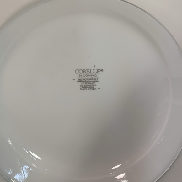 Corelle Callaway Salad Dessert Bread Plates White Swirl Green Ivy set 4 - Picture 11 of 11